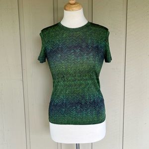 Kenzo Green Printed Top - Size M